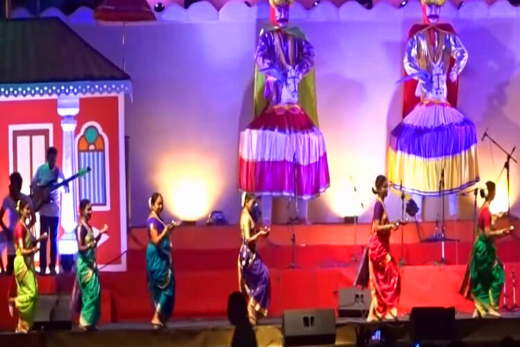 Folk Kalbelia dancer at theme party